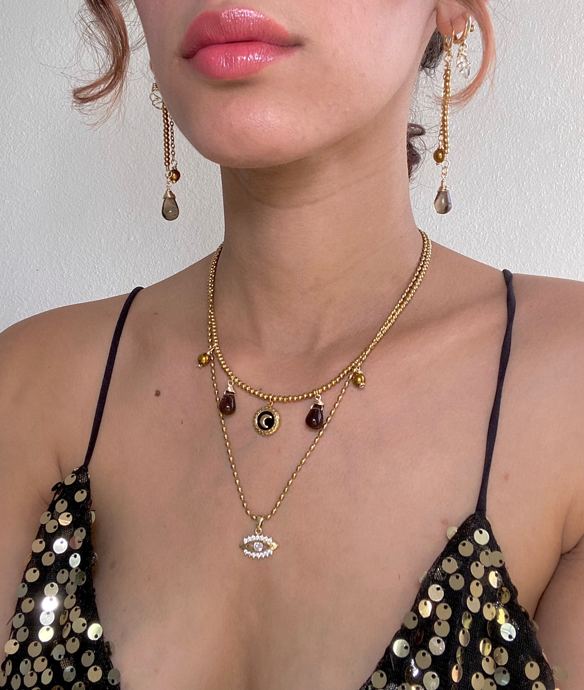 Black moon necklace